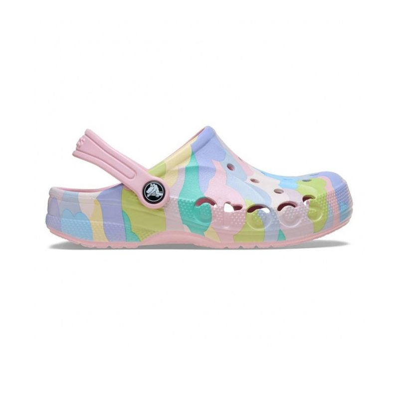 Crocs Kids Baya Seasonal Printed Clog T Gyerek papucs, Petal pink