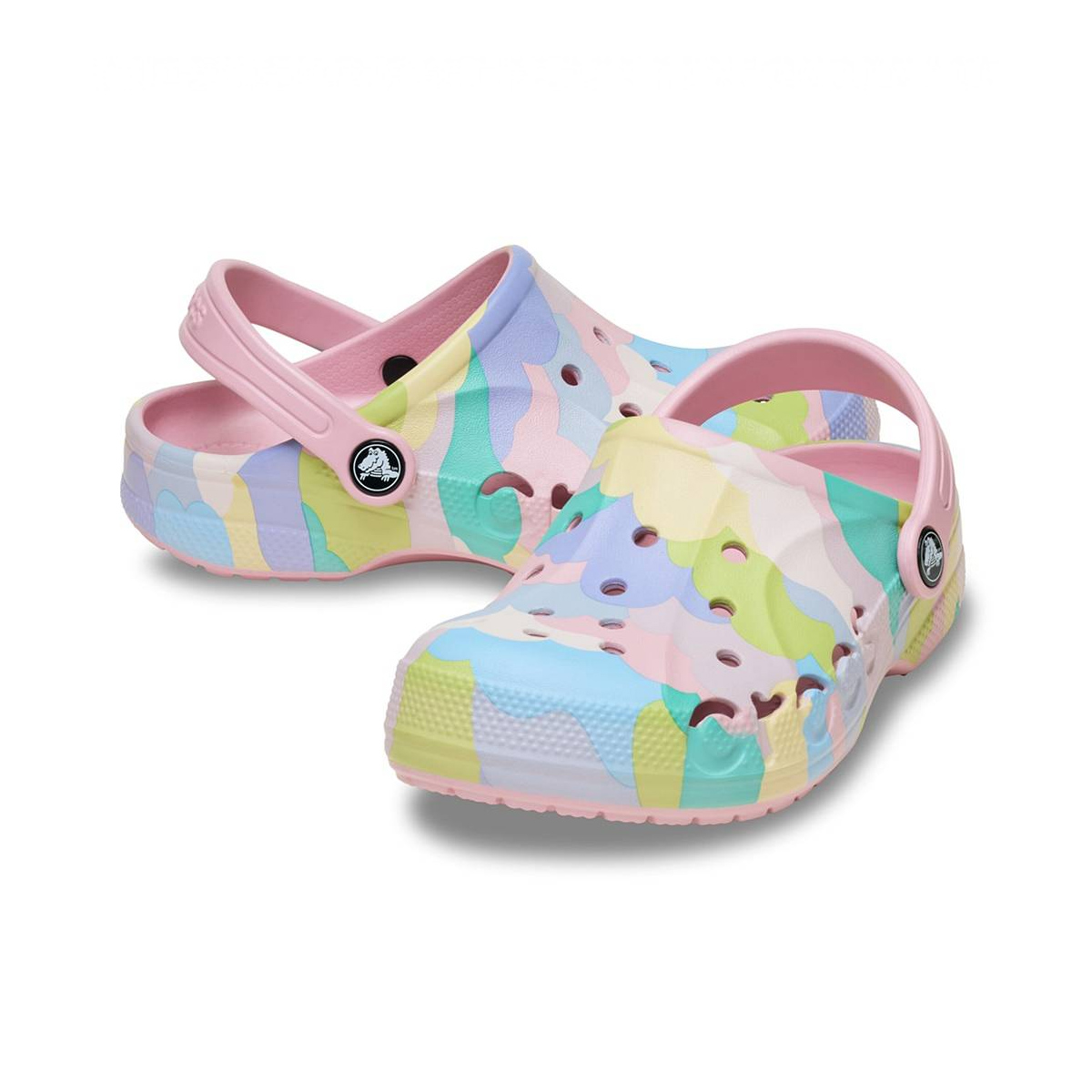 Crocs Kids Baya Seasonal Printed Clog T Gyerek papucs, Petal pink - Image 2