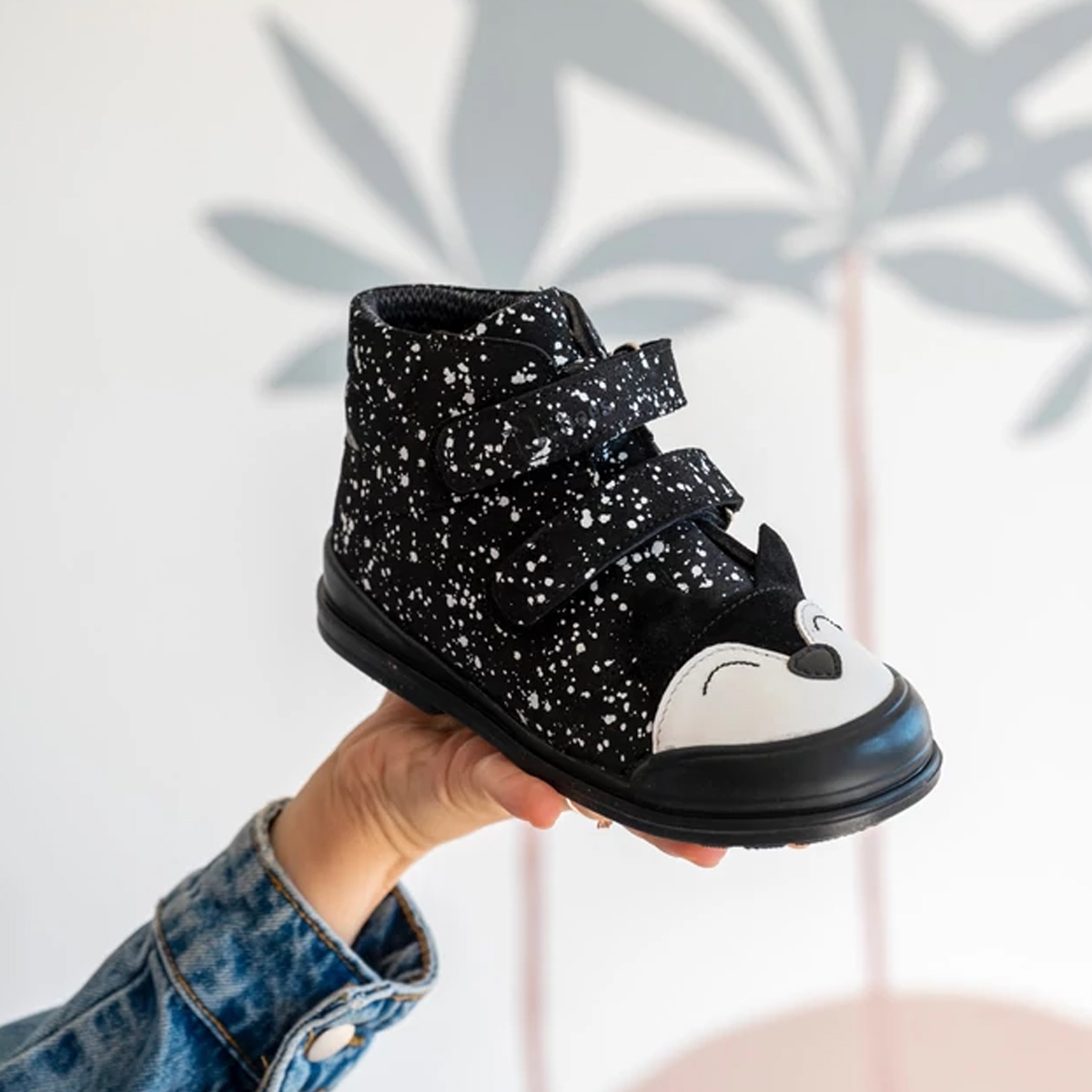 TD Shoes őszi szupinált lány cipő fekete fehér pöttyös - Image 2